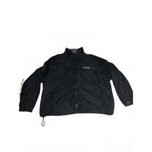 Chaps Ralph Lauren Embroidered Nylon Jacket Black 90s Vintage XXL